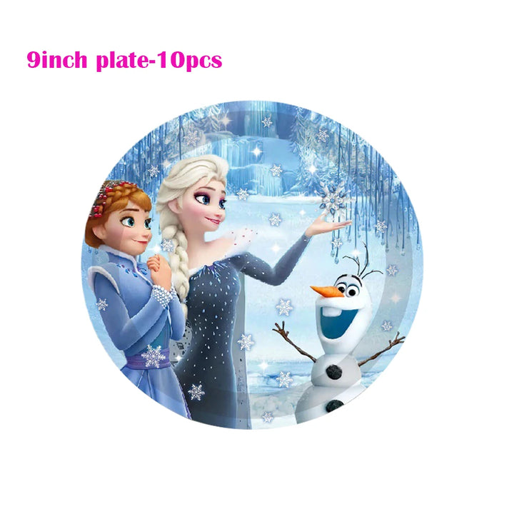 frozen party plate - Girl theme - frozen theme - frozen party suplies - frozen party set - frozen plate disposable - frozen plate decoration