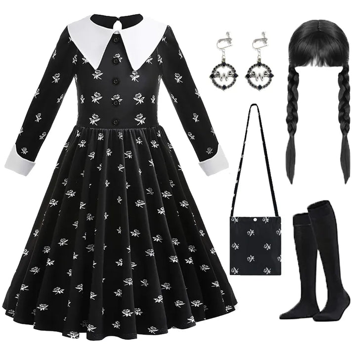 Wednesday Addams Costume -  Girl theme - Carnival Fantasy - Addams Family - Girls Halloween Addams Family 