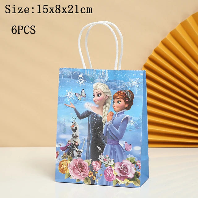 frozen party bags - Girl theme - frozen theme - frozen party suplies - frozen party set - frozen bag disposable - frozen party bag decoration